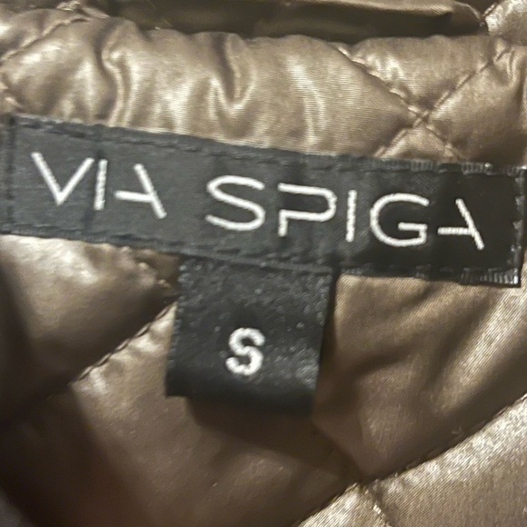Via Spiga Women's Quilted Olive Green Jacket - Picture 9 of 9